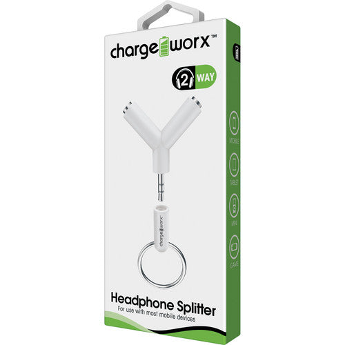Chargeworx - 2-Way Headphone Splitter Adapter
