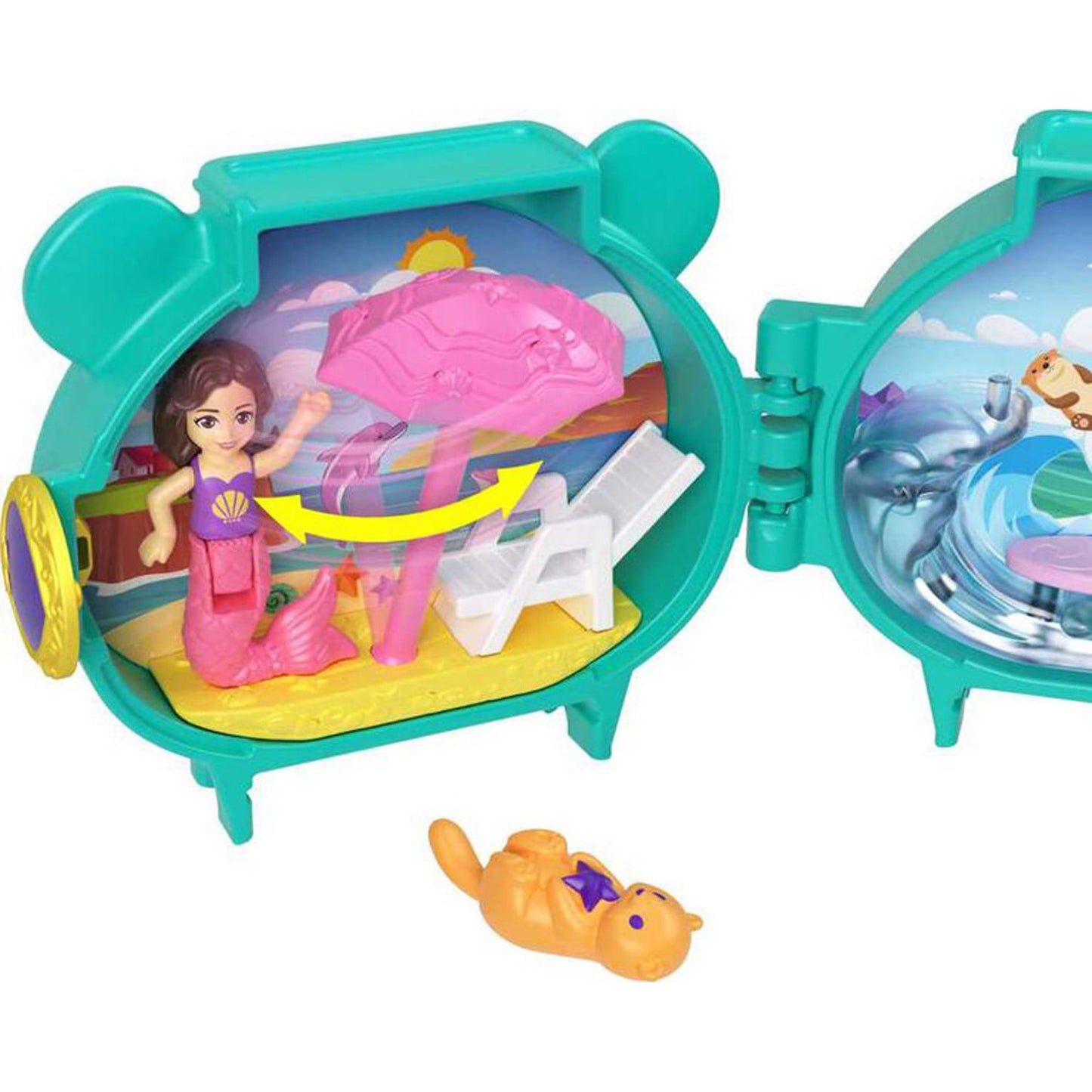 Polly Pocket Pet Connects Otter Micro Playset