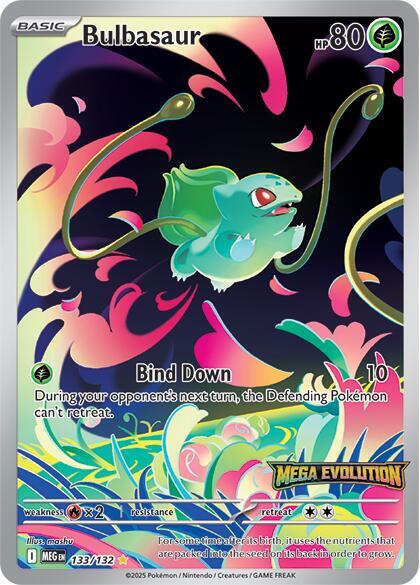Pokemon Bulbasaur - 133/132 (Mega Evolution Stamped)