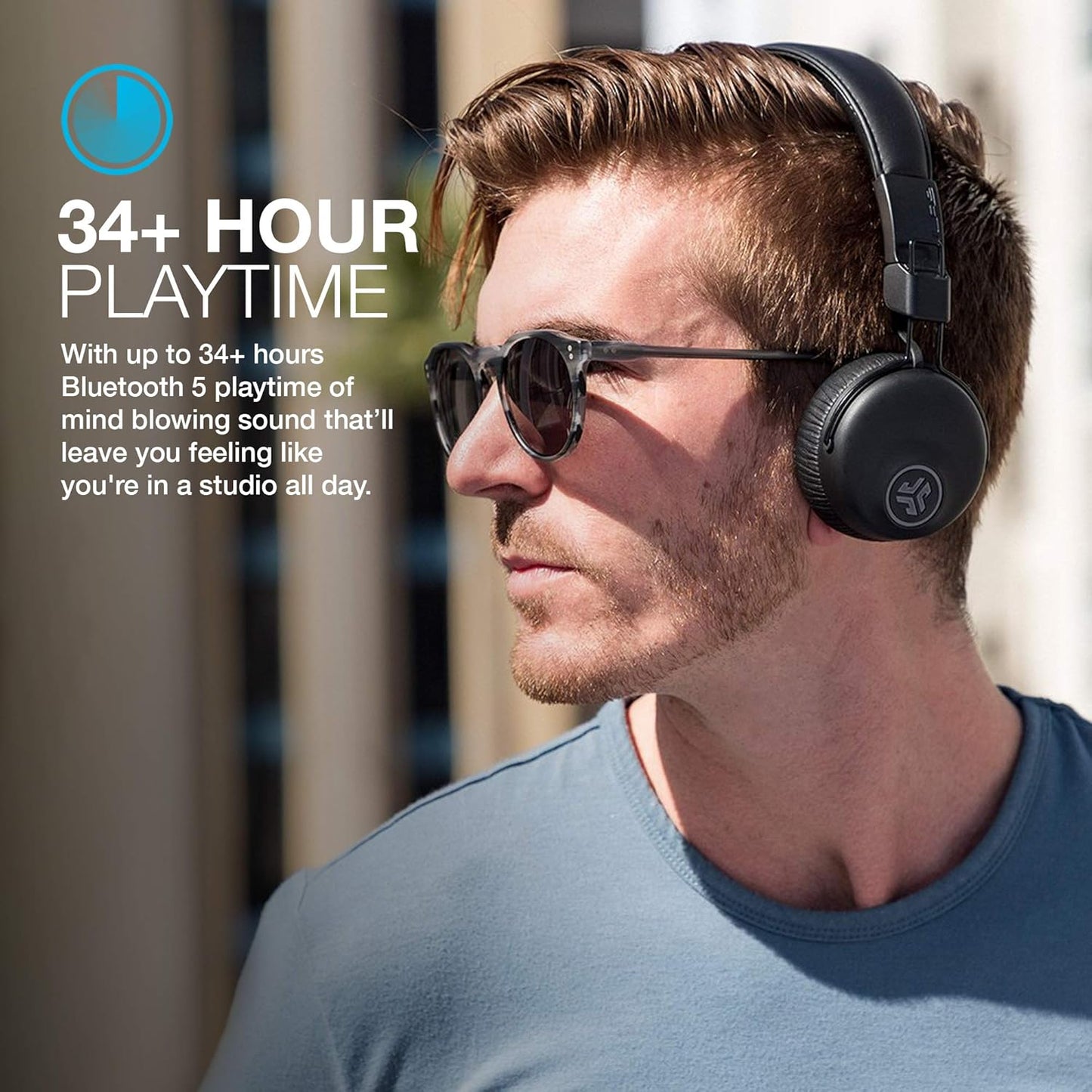 JLab Studio ANC Wireless On-Ear Headphones