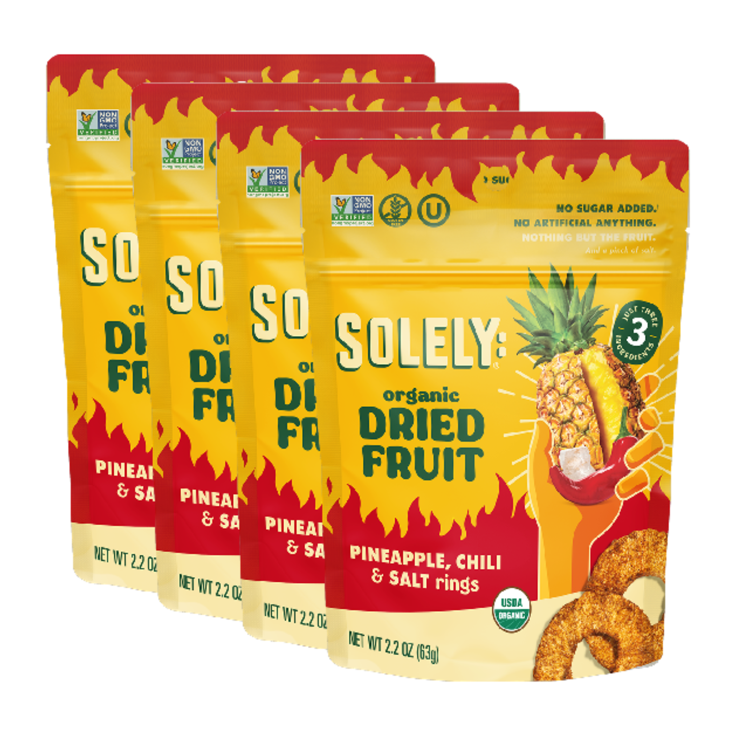 Solely Organic Pineapple Rings With Chili And Salt