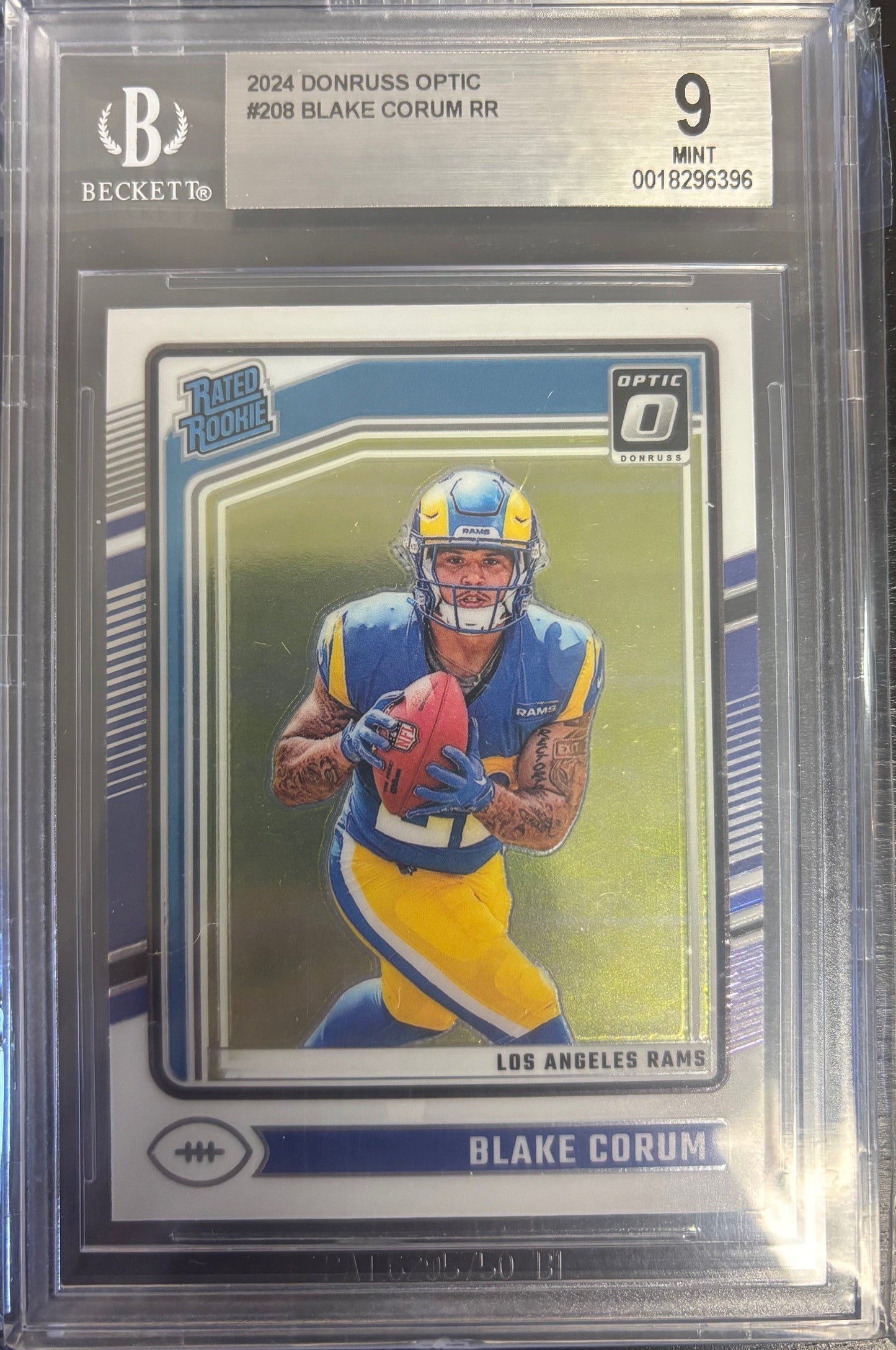 Blake Corum 2024 Donruss Optic Mint 9