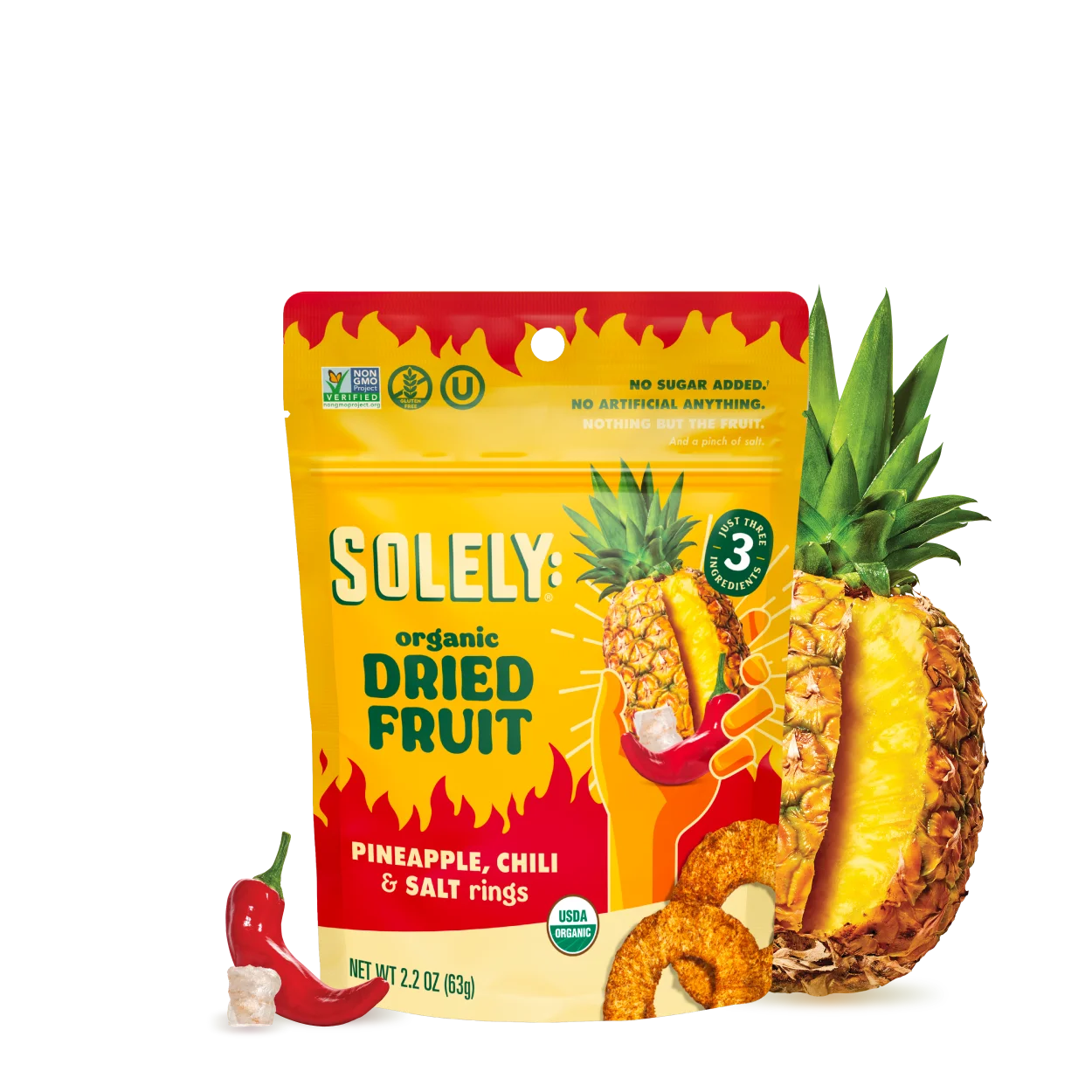 Solely Organic Pineapple Rings With Chili And Salt