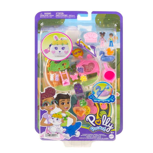 Polly Pocket Dolls Flower Garden Bunny Compact Playset