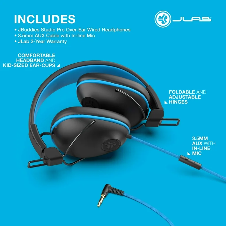 JLab JBuddies Pro Wired Over-Ear Kids Headphones