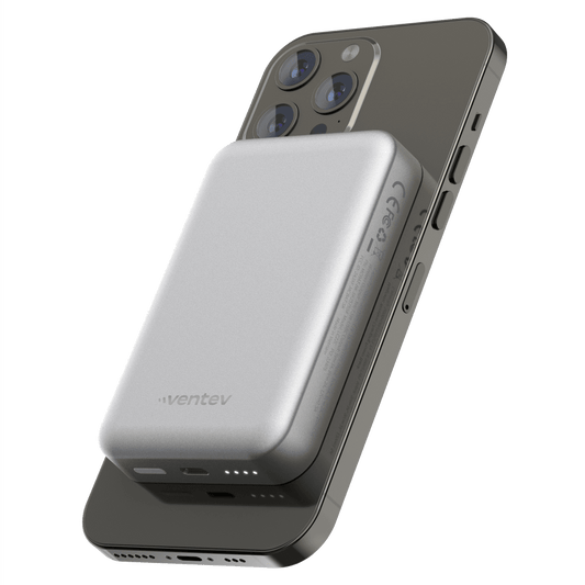 Ventev Portable Wireless Magnetic Battery 5,000 mAh Gray