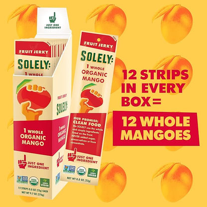 Solely Organic Mango Jerky (12 pack)