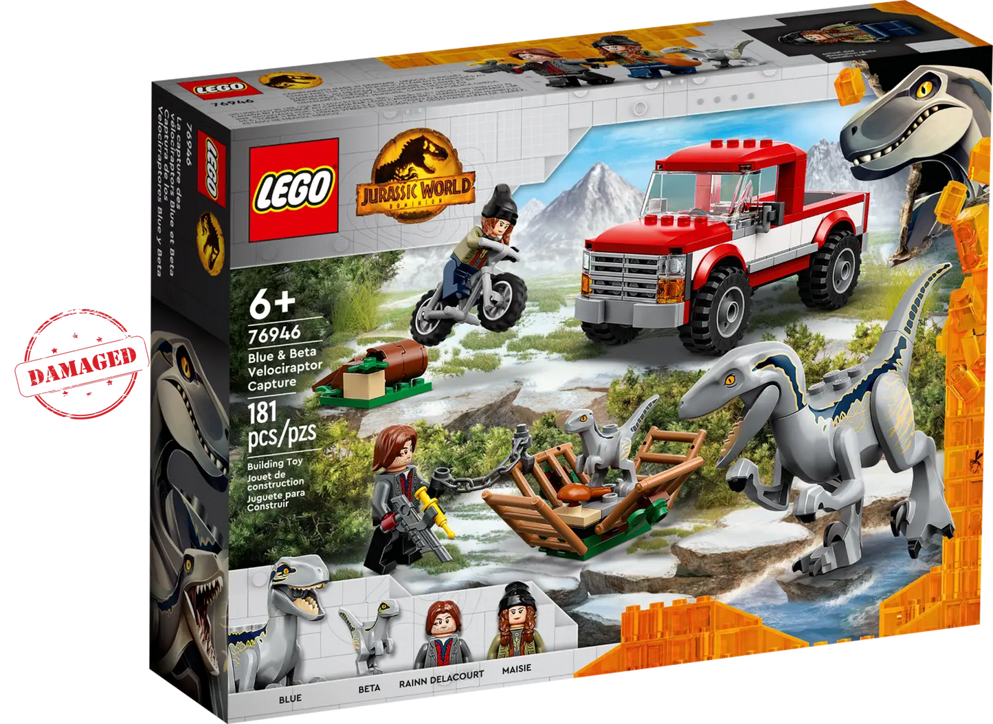 LEGO Blue & Beta Velociraptor Capture *Damaged Box* (76946)