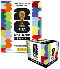 Soccer Panini FIFA World Cup 2026: Sticker Album + 50-Pack Sticker Box Combo