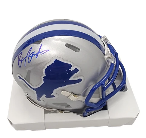 Barry Sanders Autographed Mini Helmet