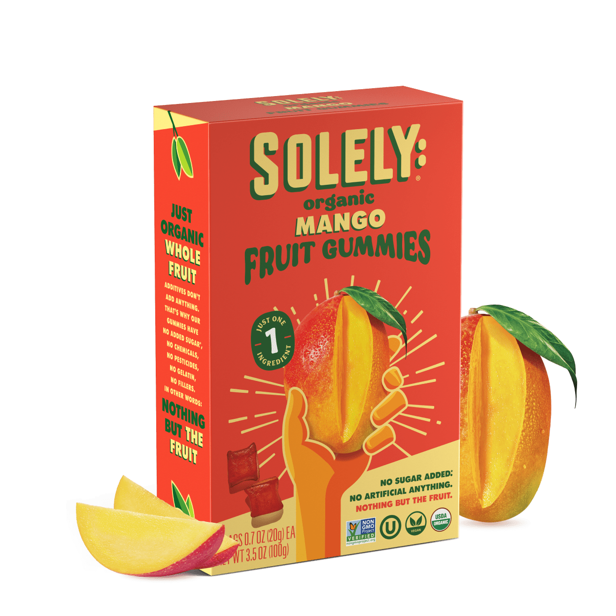 Solely Organic Mango Whole Fruit Gummies (5 pack)