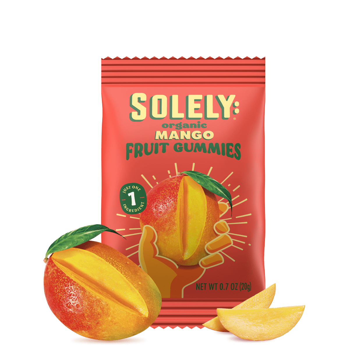 Solely Organic Mango Whole Fruit Gummies (5 pack)