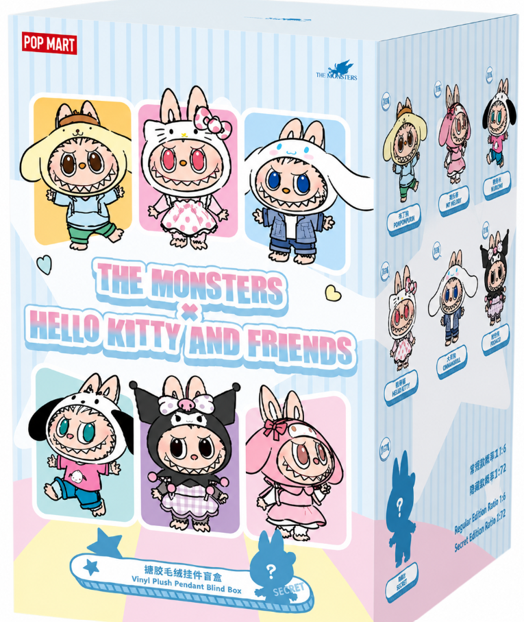 POP MART The Monsters x Hello Kitty Vinyl Plush Pendant Blind Box