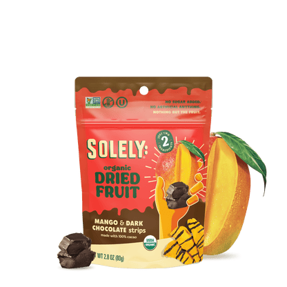 Solely Organic Mango Chocolate Drizzled Strips