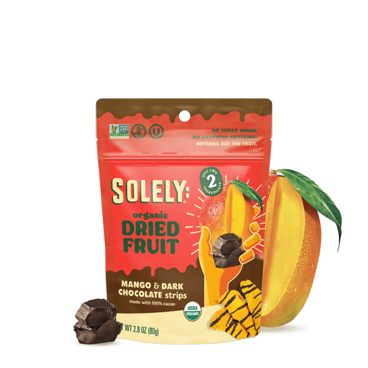 Solely Organic Mango Chocolate Drizzled Strips